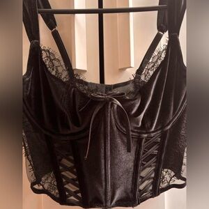 Victoria’s Secret Black Lace Corset Top